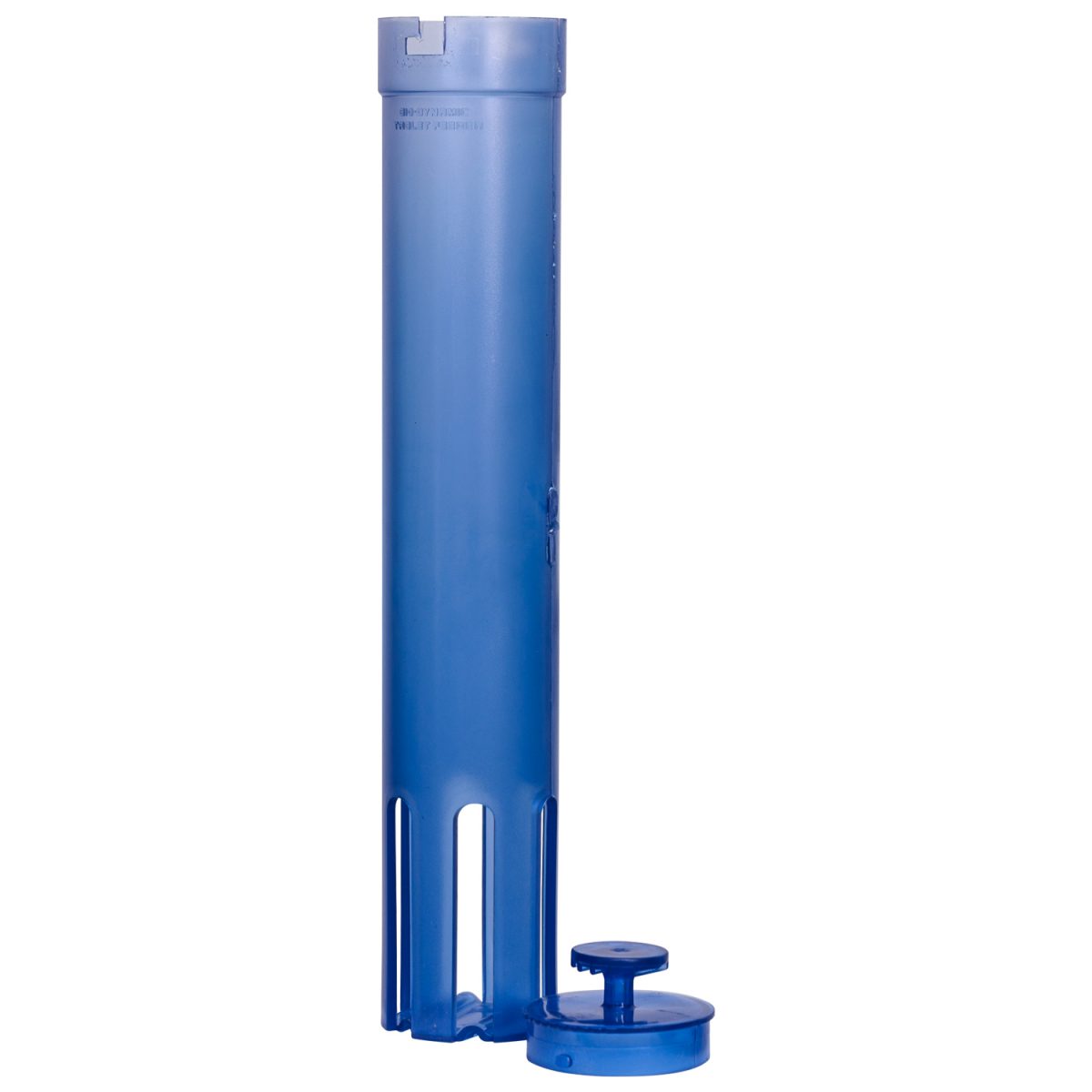 Chlorination Feed Tube and Cap - Blue